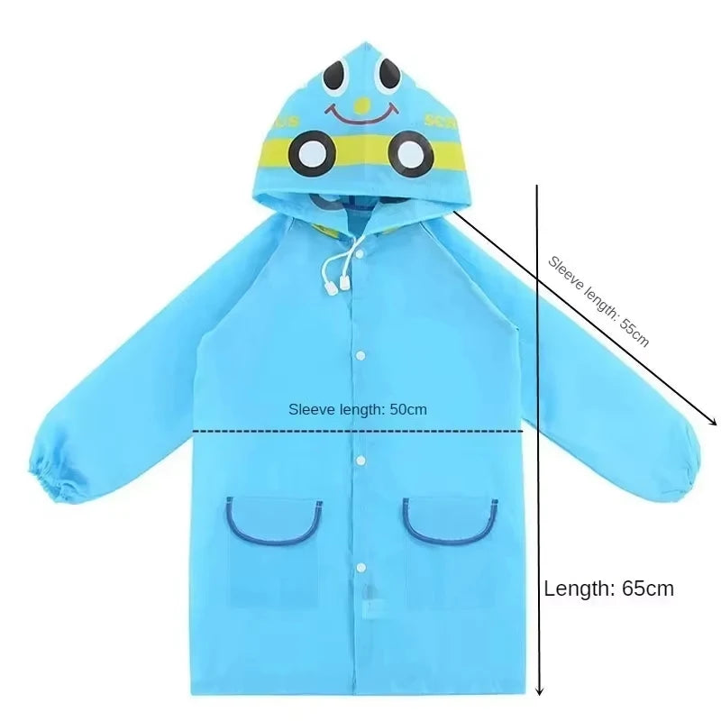 Kids Cartoon Animal Raincoat