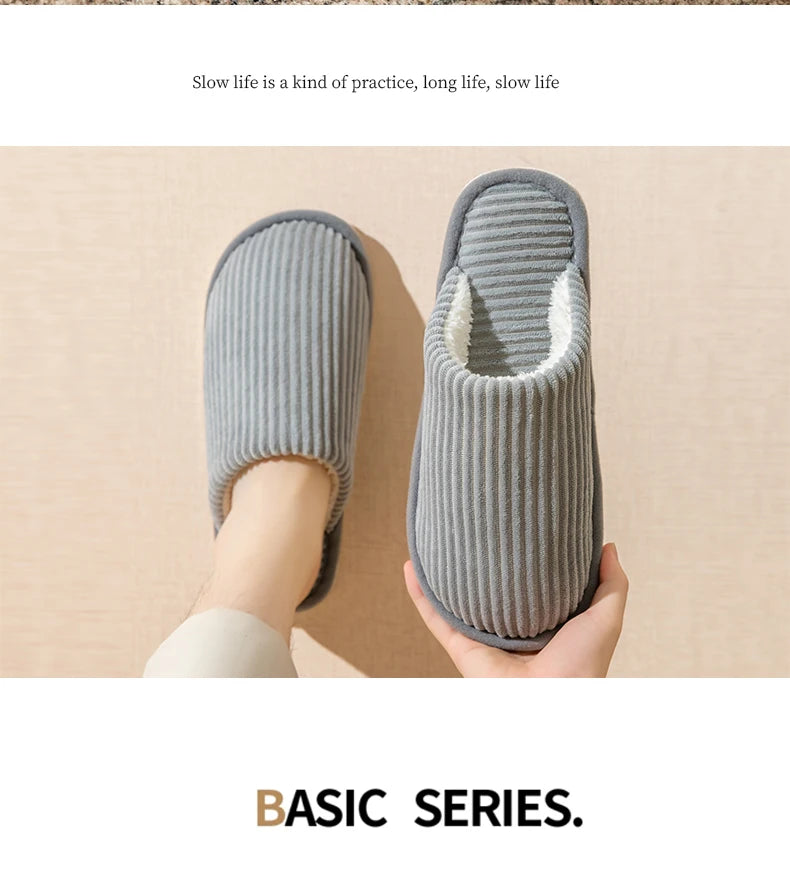 Winter warme Plüsch Herren Hausschuhe rutschfeste weiche Schuhe Komfort flache Ferse Indoor Schlafzimmer Paar Hausschuhe für Zuhause Schuhe im Herbst