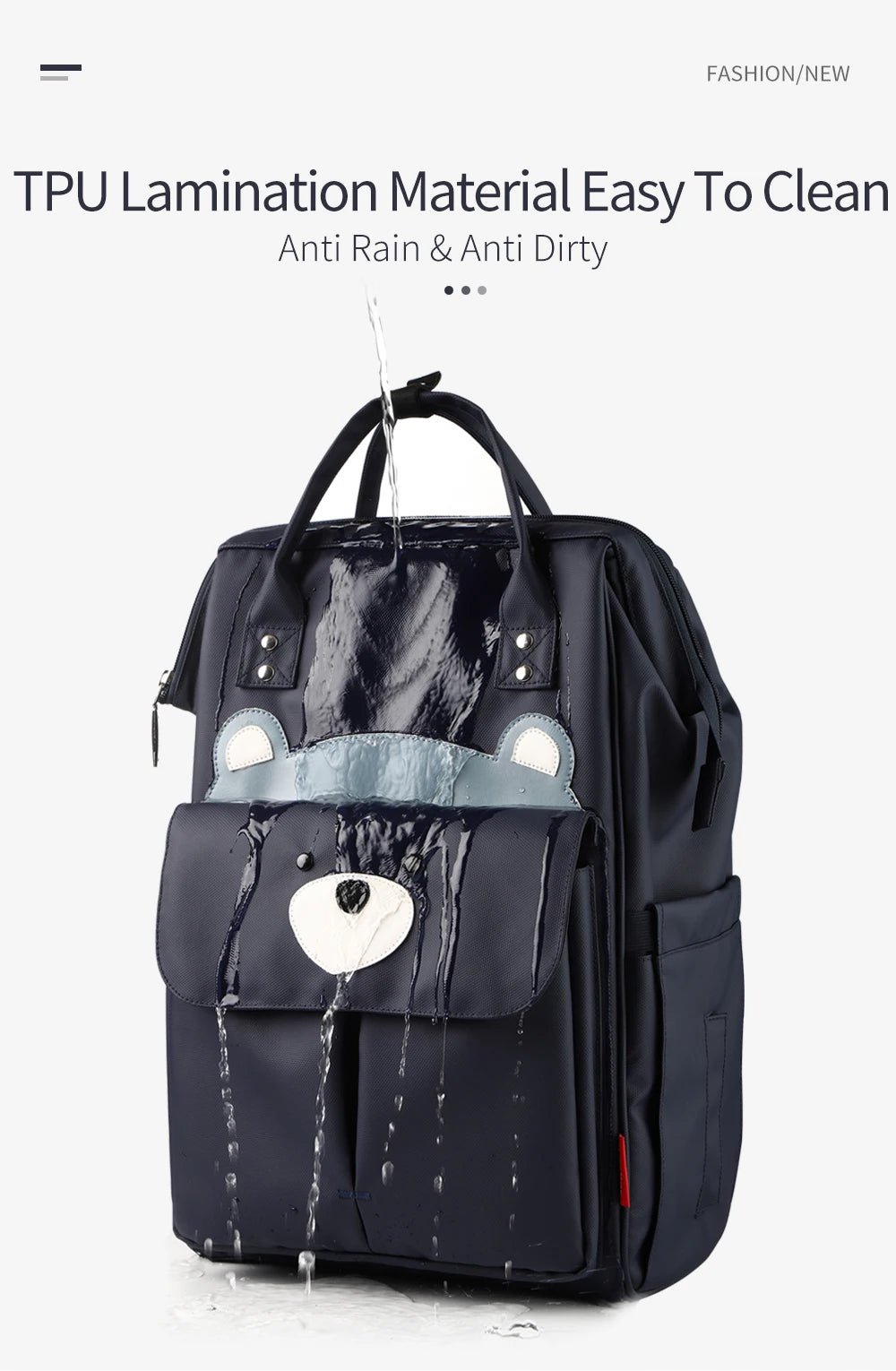 Wasserdichte Mama Windel Rucksack Cartoon Design Mutter Mutterschaft Windel Reisetasche große Kapazität Baby pflege Pflege Kinderwagen Taschen