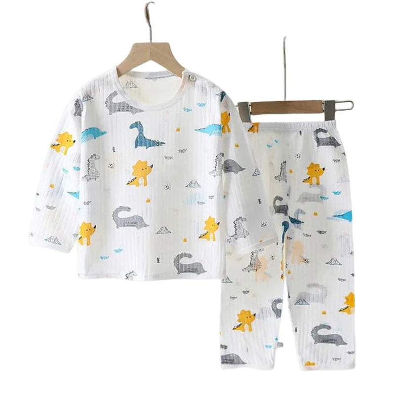 Baumwolle Kinder Kleidung Kinder Pyjama Sets Hause Nachtwäsche kinder Kleidung Junge Mädchen Herbst winter T-shirt Tops Hosen Anzüge