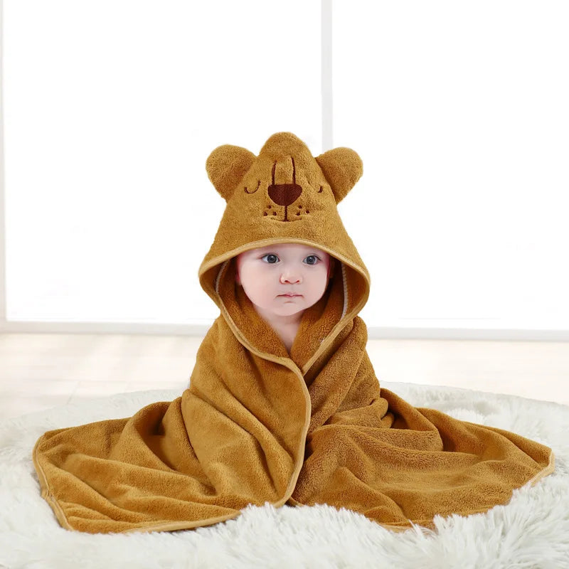 Kleinkind Bademantel Säuglings Bad Handtuch Junge Mädchen Decken Swaddle Mit Kapuze Cartoon Korallen Fleece Handtuch Decke Neugeborenen Kinder Bettwäsche