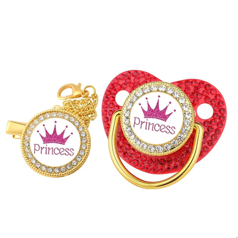 Krone Neugeborenen Schnuller Clip Kette Baby Schnuller Silikon BPA FREI Kleinkind Beißring Säugling Schnuller Nippel Baby Dusche Geschenk