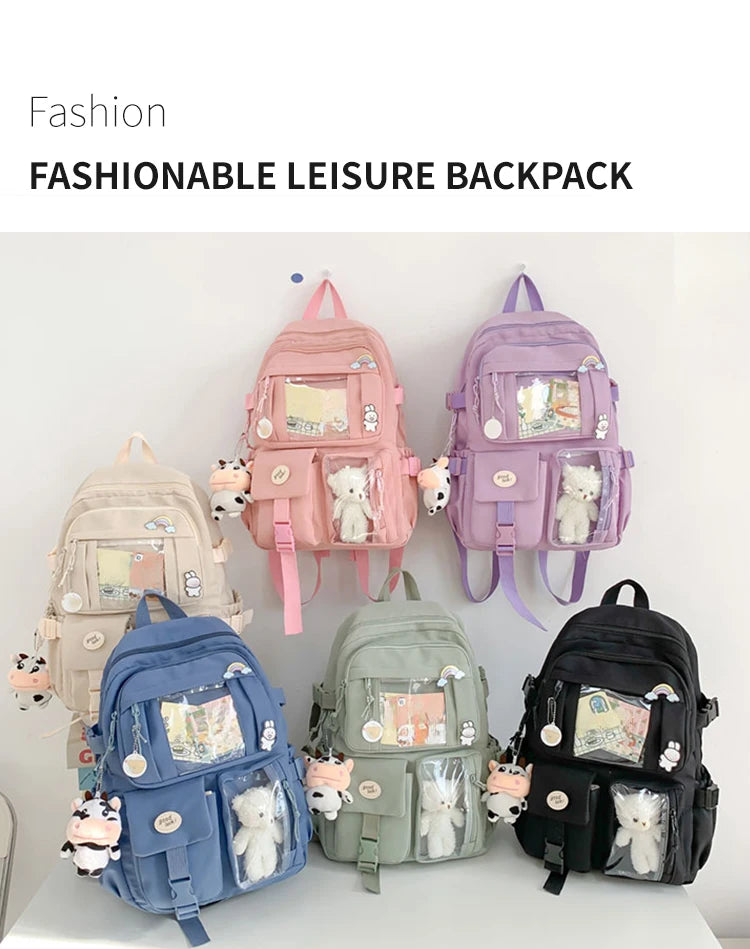 Cute Nylon Student Backpack
