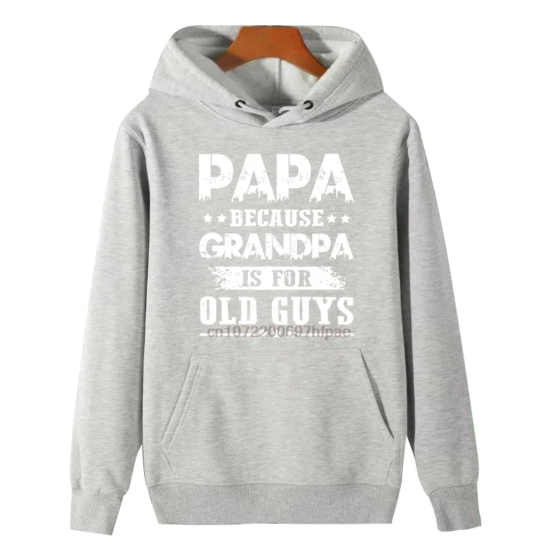 Papa, weil Opa für alte Kerle ist – Vatertagsgeschenke – Kapuzenpullover – Modische neue Sweatshirts – Dicker Pullover – Herren-Hoodie