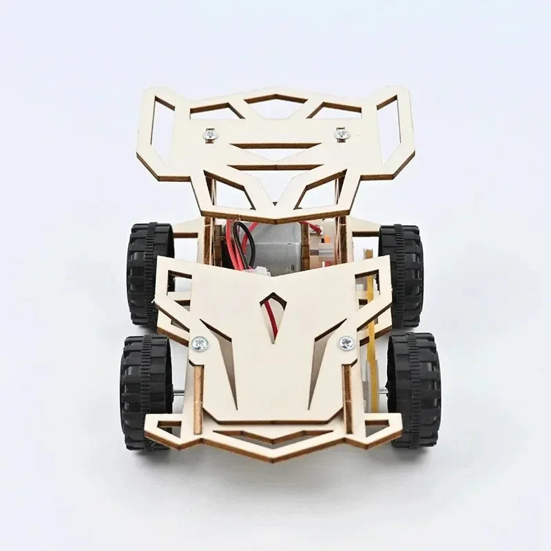 DIY Holz Fernbedienung Auto Holz Allradantrieb Racing Montage Wissenschaft Experiment Kits KINDER STEM Lernspielzeug