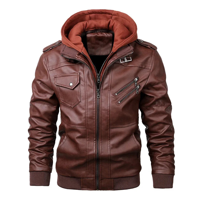 KB Neue männer Leder Jacken Herbst Casual Motorrad PU Jacke Biker Leder Mäntel Marke Kleidung EU Größe SA722