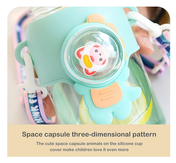 600 ml Kawaii Sommer Kinder Wasser Tasse Hochwertige Herbst-proof Stroh Tasse Jungen und Kreise Gehen zur Schule baby Wasserkocher