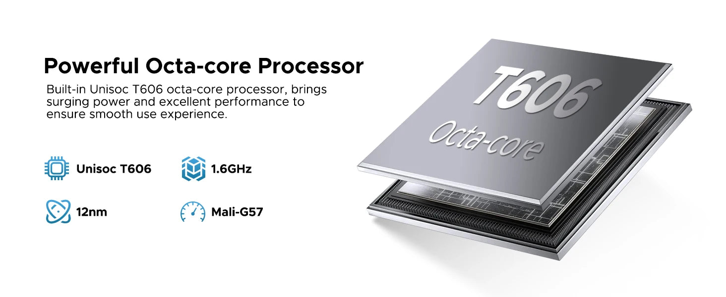 DOOGEE U11 Tablet 11 Zoll Ultra-Klares 90Hz Display 16GB 128GB 8580mAh Akku Unisoc T7200 Dual-Lautsprecher Widevine L1 Android 16 Pad