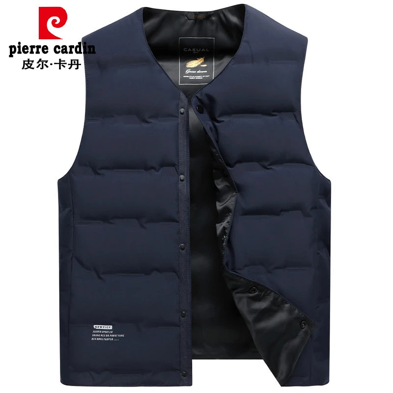 QYLVAWOY Herren Mittleren Alters Ältere Papas Herbst Winter Daunenweste Opa Gilet Dünner Stil Ärmellose Jacke LJ2105