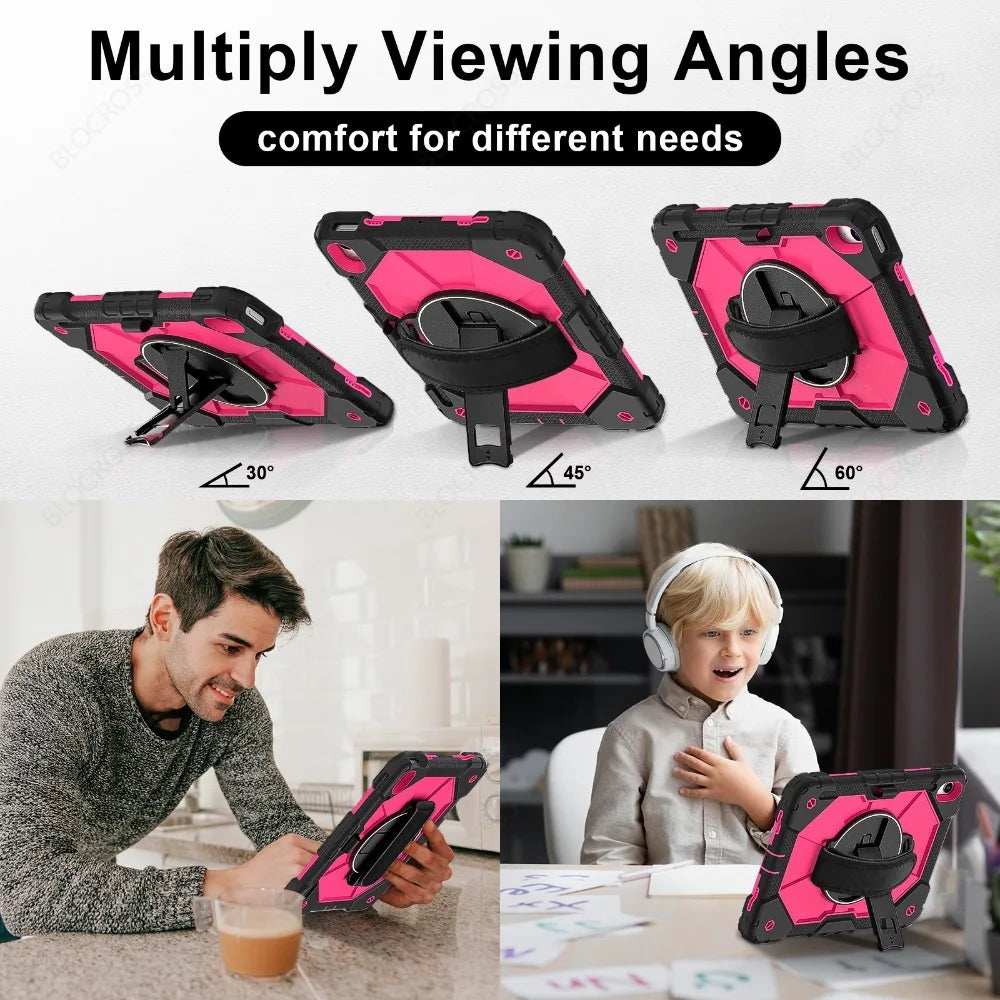 Rüstung Fall Für iPad A16 11th 2025 10th 10,9 2022 Mini 7/6 Kinder Stehen Stoßfest Tablet Abdeckung Für iPad Air 11 10,9 Pro 11 Air 13