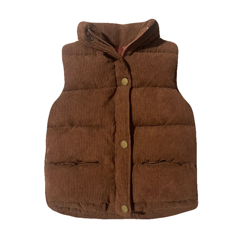 Herbst Mädchen warme Weste Winter Jungen verdicken Weste Kinder Oberbekleidung Baby Weste Kinder Teenager Baumwolle Jacken Weste für 3-10 Jahre