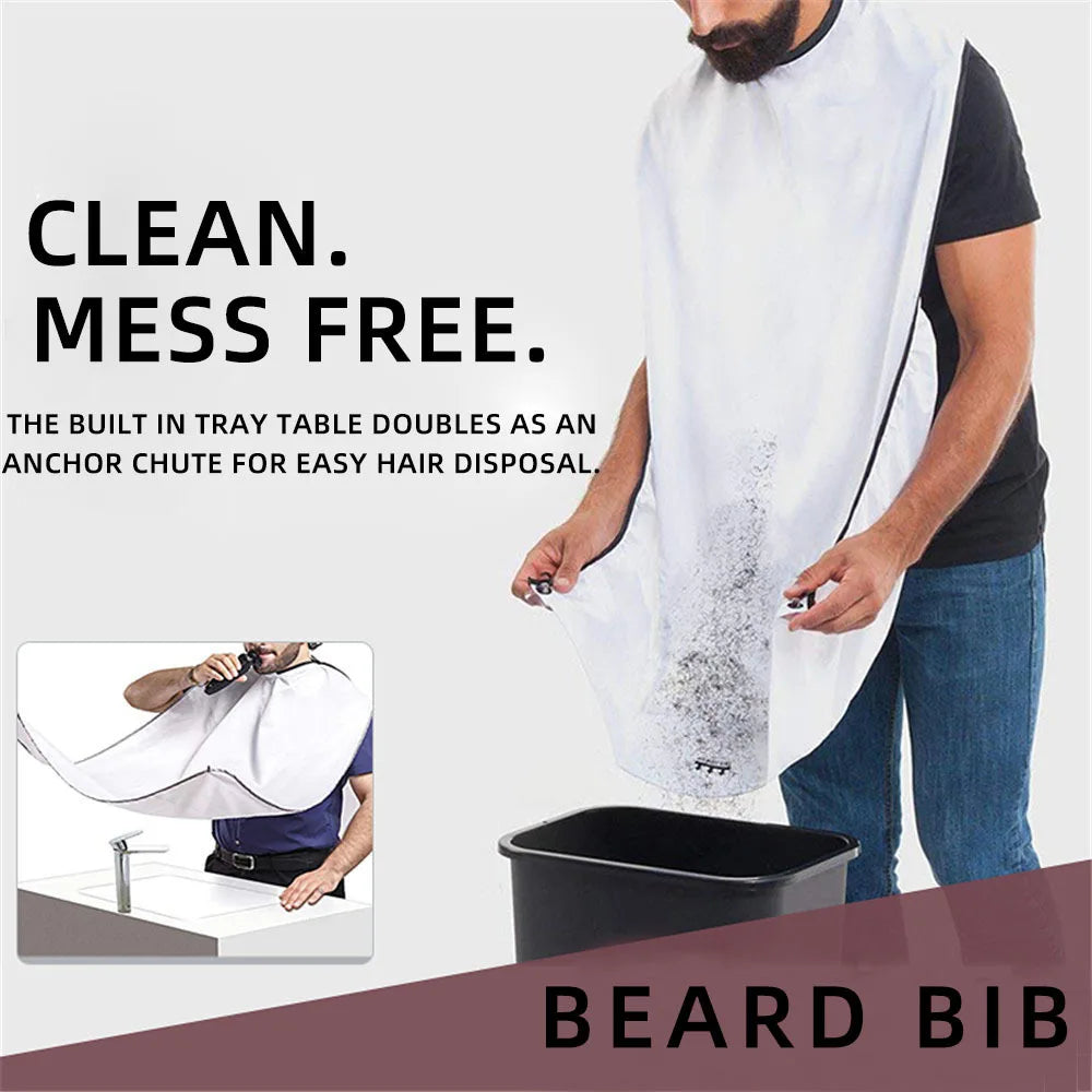Männliche Rasierschürze, Bartfänger, Umhang, Pflege, Lätzchen, Gesicht, rasiertes Haar, Lätzchen für Erwachsene, Rasierer, Reinigung, Friseur, für Männer, saubere Schürze, Geschenk
