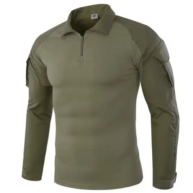 Outdoor Taktische Wandern T-Shirts Männer Kampf Militär Armee CP Camouflage Langarm Jagd Klettern Hemd Baumwolle Sport Kleidung