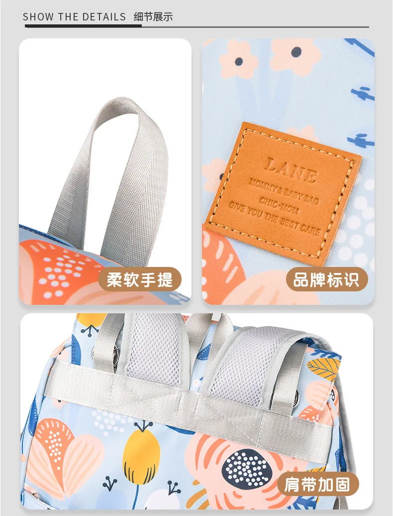 Mama Tasche Nylon gedruckt Mode multifunktion ale Mutter und Baby Taschen gehen Baby Reisen große Kapazität Mutter Tasche Wickelt aschen bebe