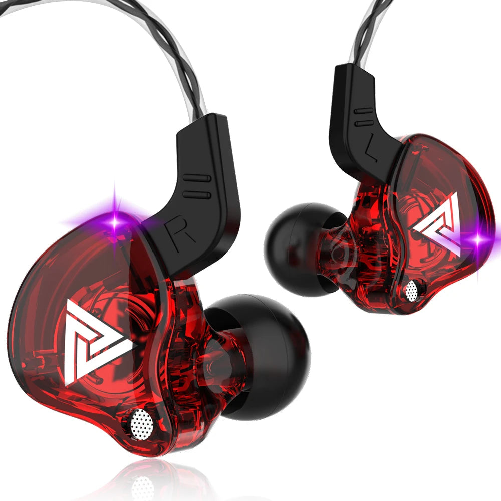 Original QKZ AK6 In-Ear Headphones 6 Dynamic Driver Unit Earphones with Microphone Stereo Sports HiFi Subwoofer Headset Monitor Earbuds