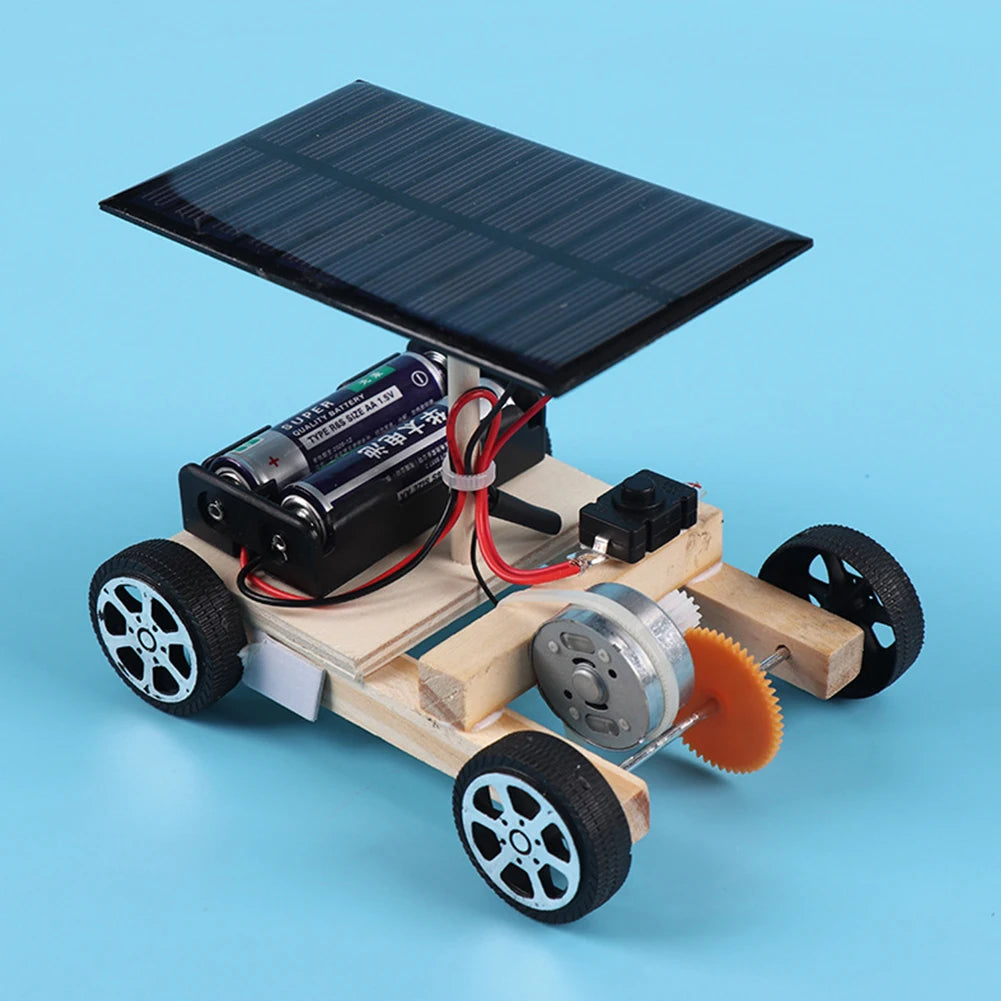 Montieren Sie Solarautos, kreative Erfindungen, Motorfähigkeit von Kindern, aktives Denken, DIY-Elektronik-Kit, Technologie, Spielzeug für Kinder