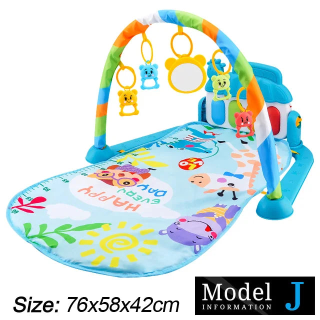 Baby Fitness Stand Music Play Gym Activity Toy Newborn Piano Crawling Blanket Pedal Play Pad Early Education 0-36 Months Gifts