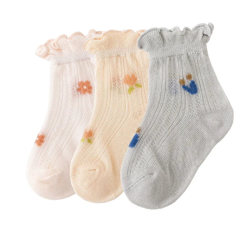 3 Paare/los Neue Neugeborenen Baby Socken Sommer Dünne Beiläufige Kinder Baby