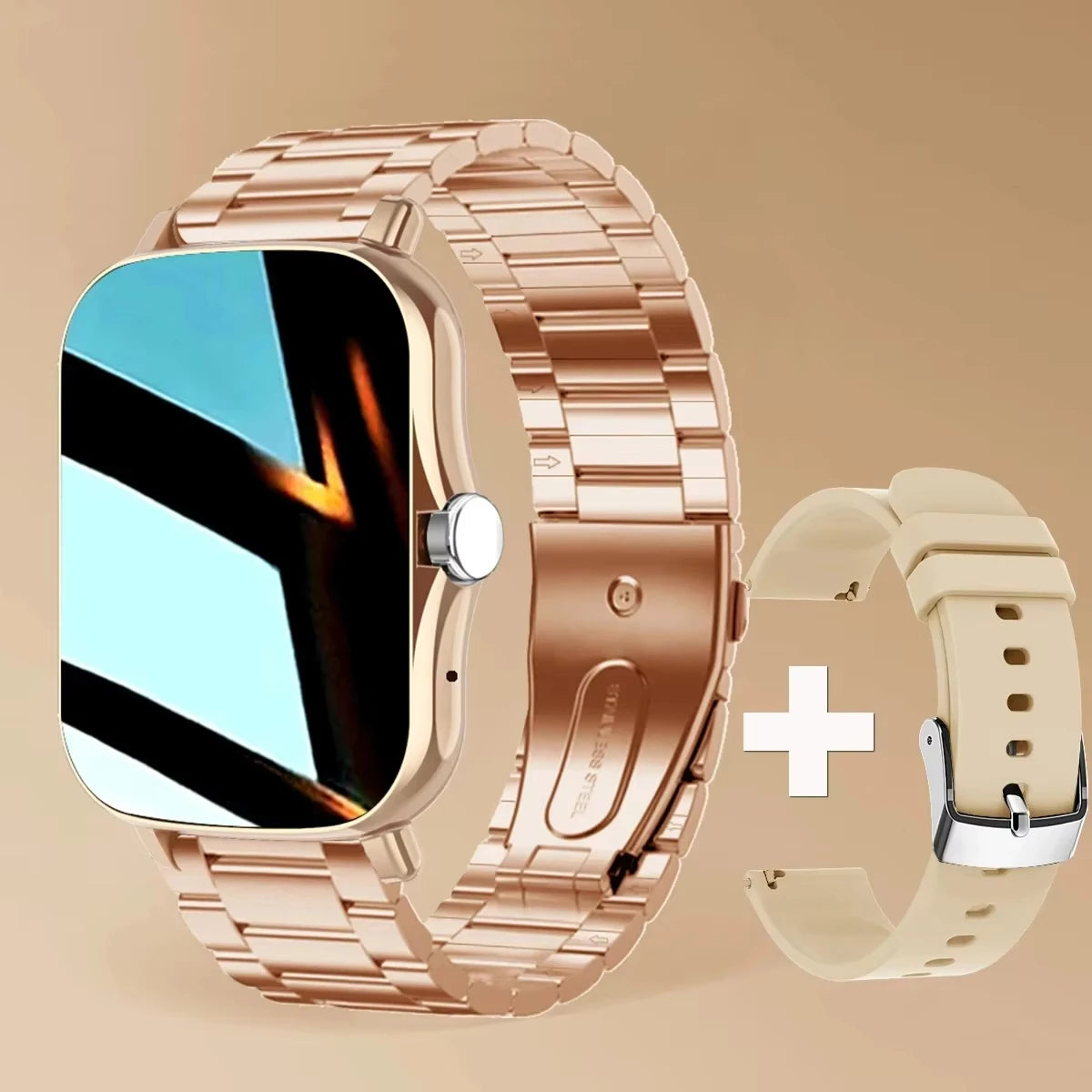 LAXASFIT 2025, neue Smartwatch für Männer und Frauen, Geschenk, voller Touchscreen, Sport-Fitness-Uhr, Bluetooth-Anruf, digitale Smartwatch