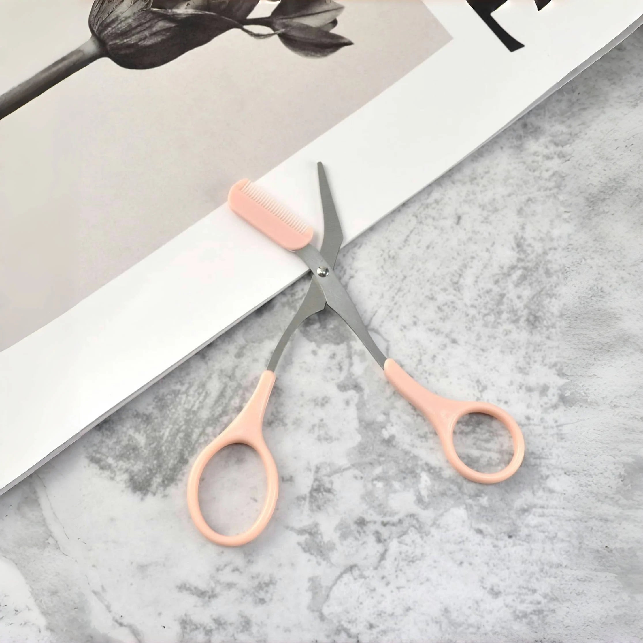 Augenbrauen-Rasierer, Schere, Edelstahl, sicherer, kratzfester Trimmer für Anfänger, Crescent Sharp Beauty Tool, mehrfarbig
