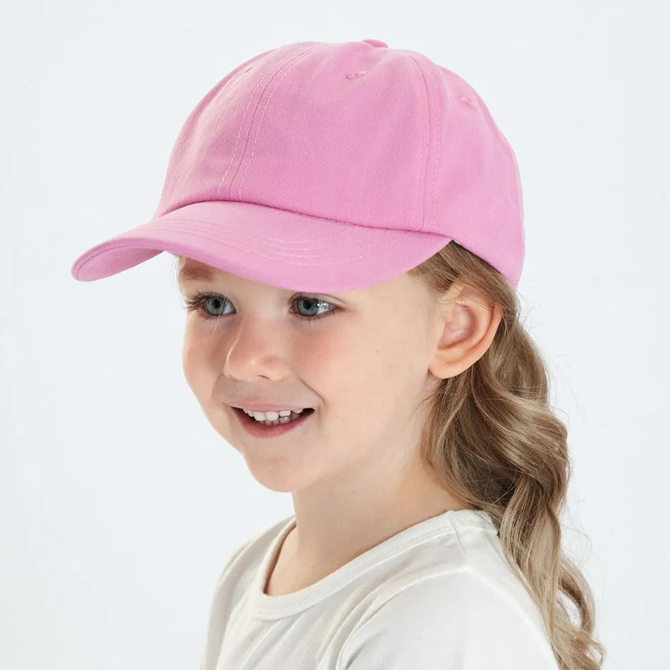 Baby Mädchen Baseball Caps Rosa Schwarz Weiß Grau Kinder Niedrigen Profil Sonne Hut Kinder Jungen Lauf Headwear Kleidung Zubehör