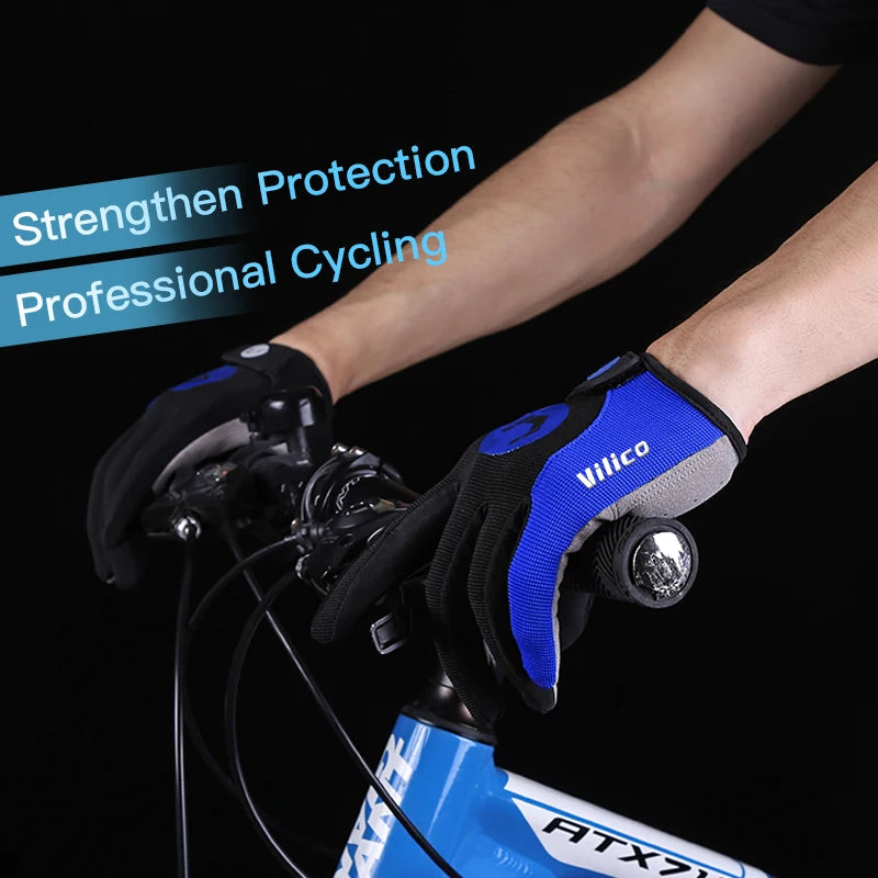 Herbst Winter MTB Radfahren Lange Finger Handschuhe Nicht-Rutsch Verschleiß Shock Proof Atmungsaktive Touchscreen Fahrrad Motorrad Handschuhe Männer