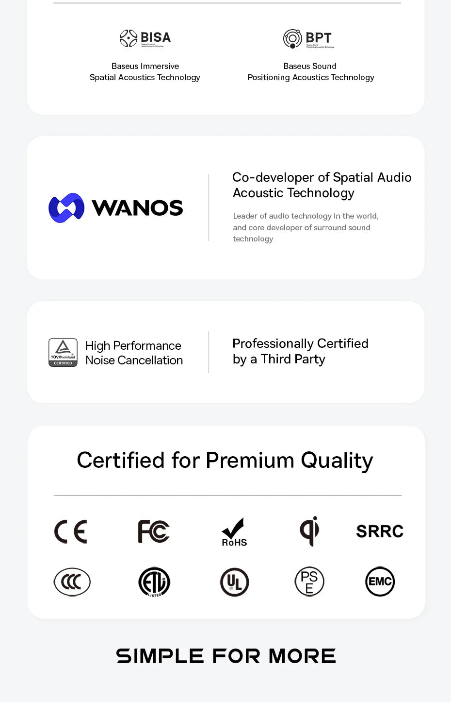 Baseus EP10 Pro ANC Ohrhörer, kabellose Bluetooth 6.0-Kopfhörer, 50 dB, Echtzeit-Adaptive-Kopfhörer, 6 Mikrofon, hochauflösende LDAC IP55-Ohrhörer