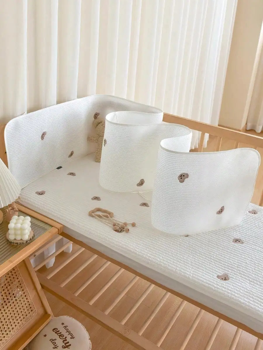 Atmungsaktiver Babybett-Stoßschutz, Babyzimmer-Dekoration, Schutz für Babyköpfe, Kollisionspräventionsausrüstung, Babybettwäsche