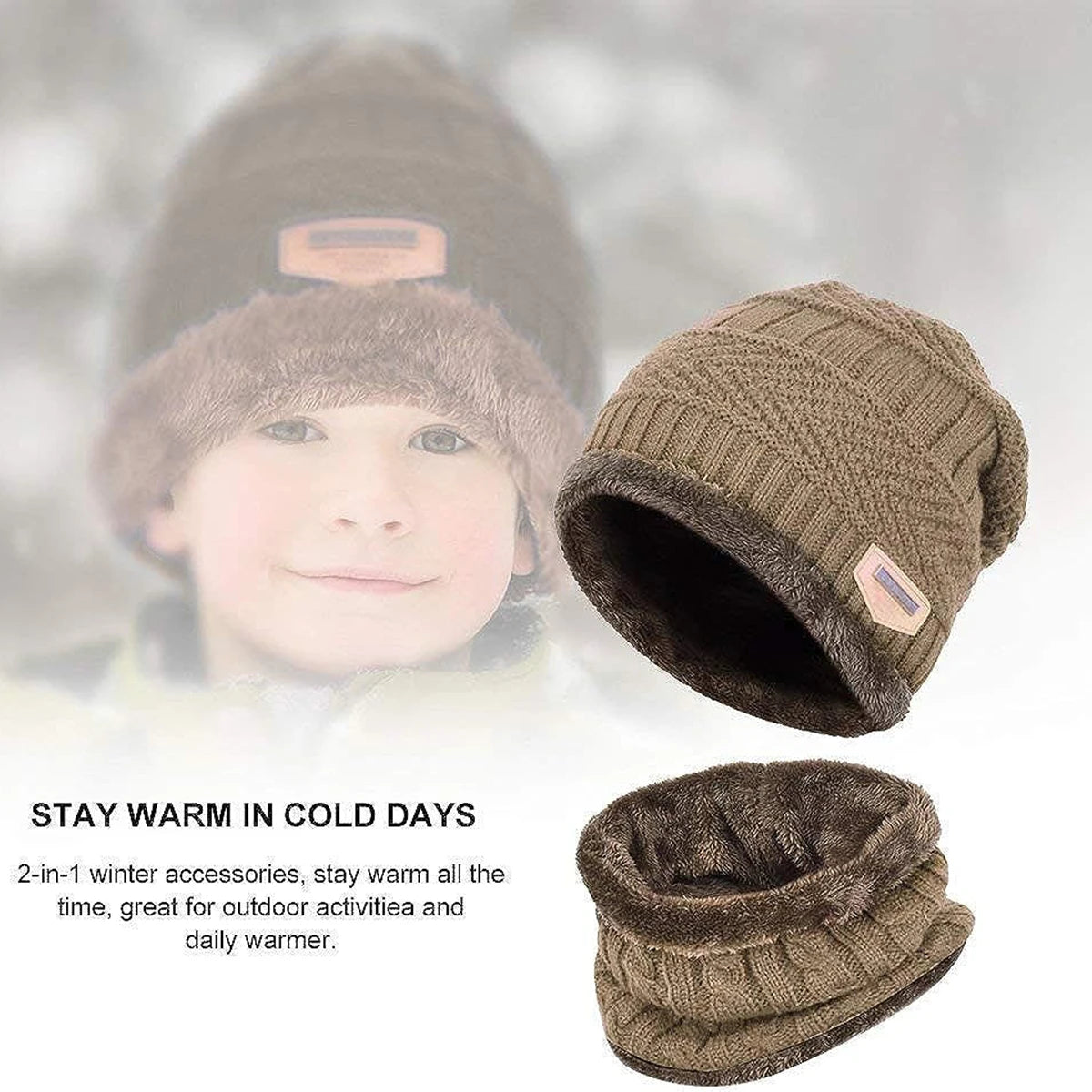5-14 jahre Kinder Warme Gestrickte Hut Schal Set Kinder Herbst Winter Hut Weiche Gestrickte Kappe Motorhaube Infant Kinder hut Für Jungen Mädchen
