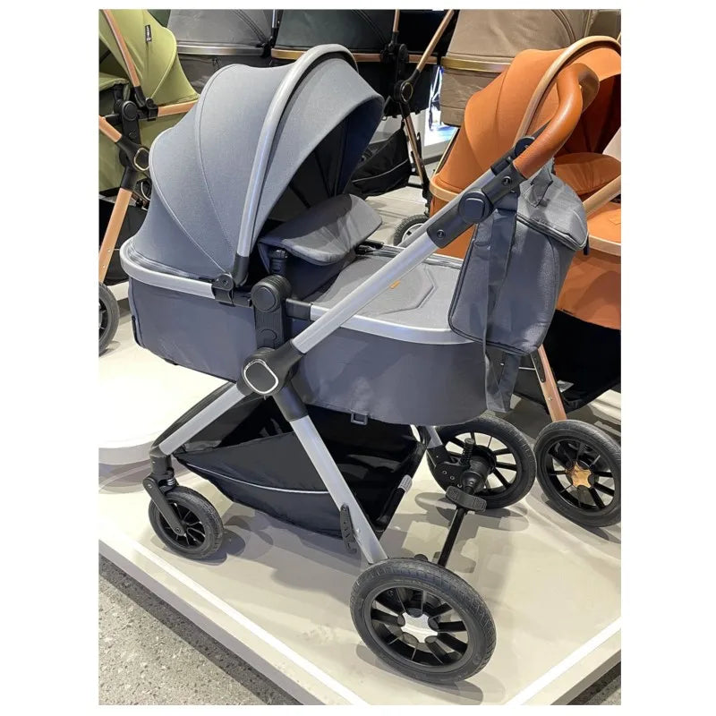 Lazychild Kinderwagen, multifunktionaler Schlafkorb, Kinderwagen zum Sitzen oder Liegen, neuer Kinderwagen mit hoher Landschaft