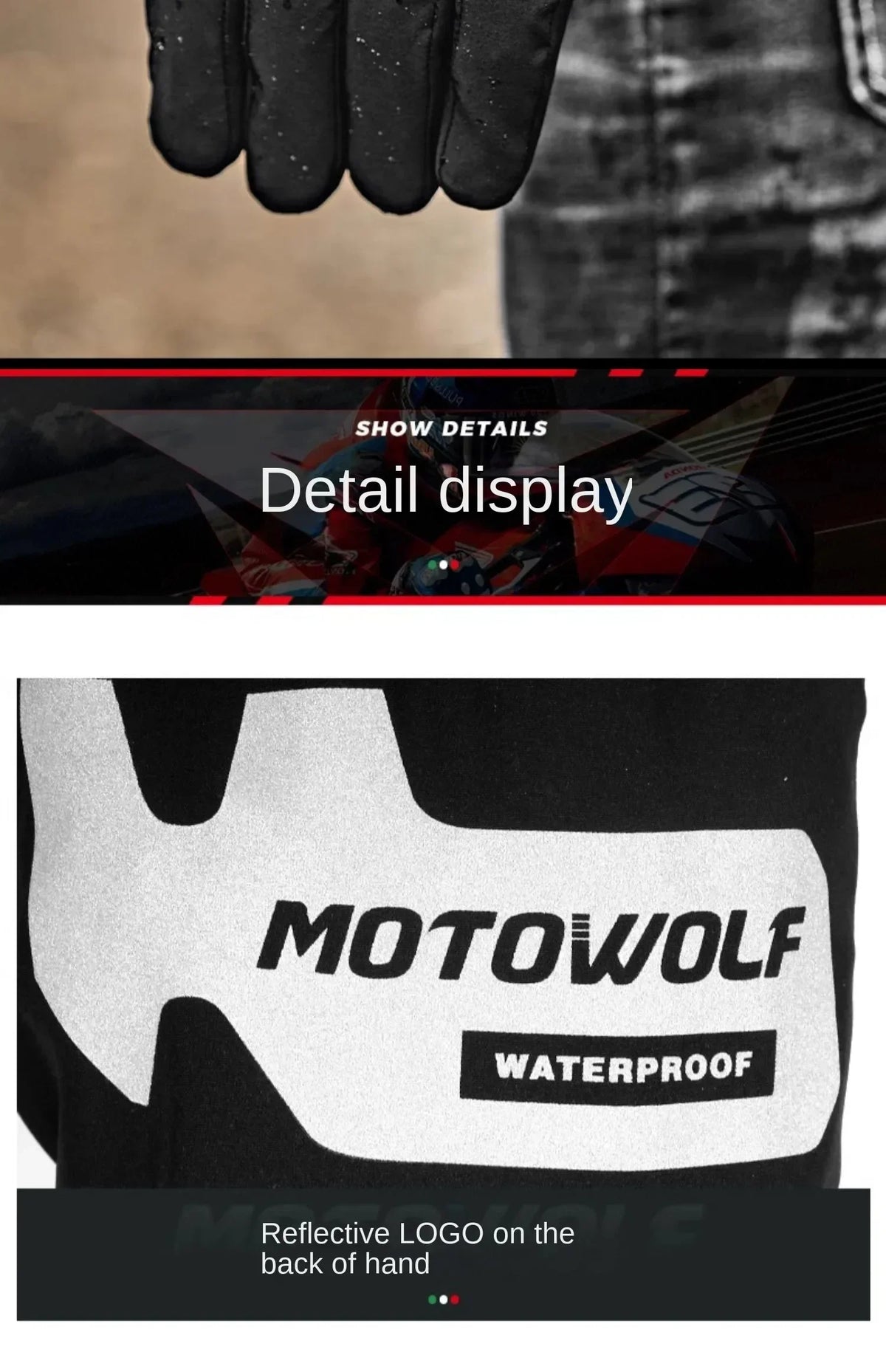 Herbst Winter Motorrad Reiten Handschuhe Wasserdichte Regenschutz Winddicht Warme Motorradfahrer Racing Fahrer Zubehör Männer Frauen