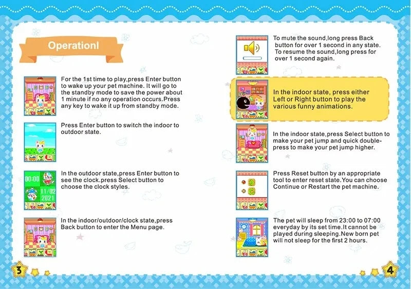 Tamagotchi Elektronisches virtuelles Haustier mit Farbbildschirm, Spieltasche, interaktives virtuelles Haustier, Dating-Spielmaschine, Kinderspiel, Spielzeug, Mädchen