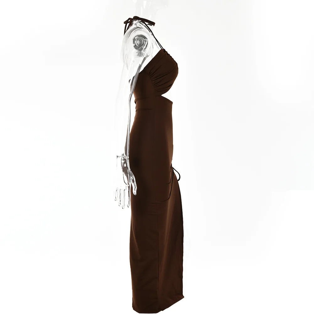 Ärmellose Sexy Weibliche Midi Backless Kleider Schlank Nacht Club Party frauen Kleid Bodycon Vestidos Elegantes Para Mujer