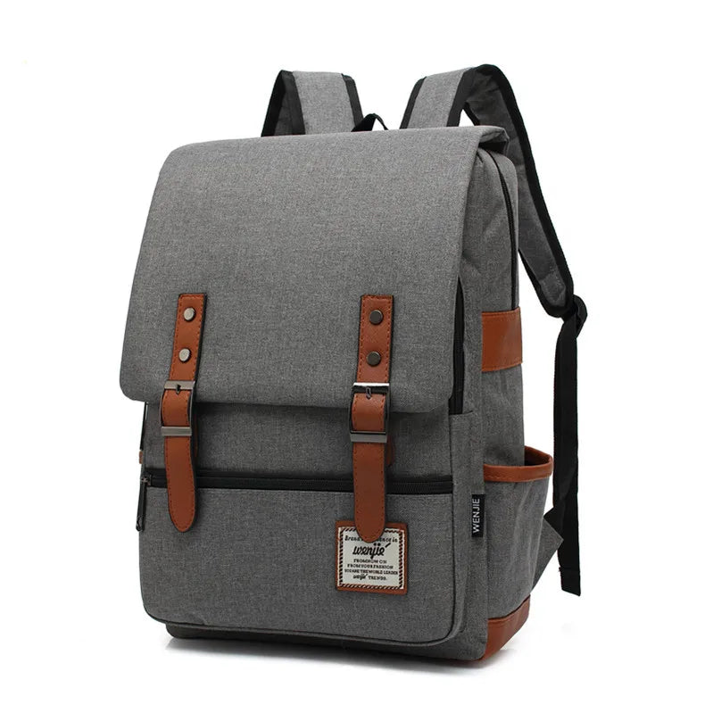 Teens Vintage Canvas Laptop Backpack