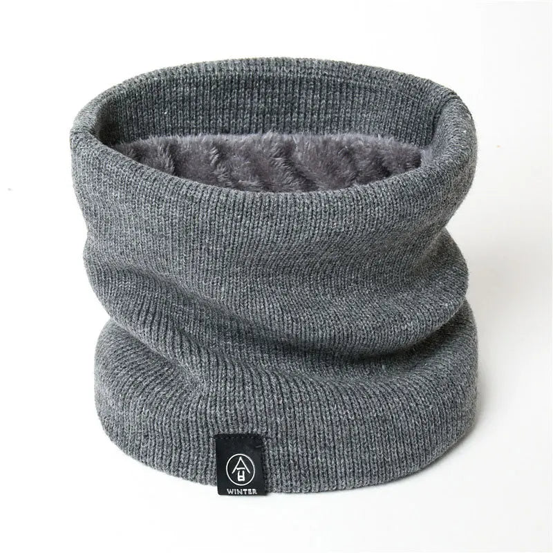 Mode Frauen gestrickte Schal solide Cashmer wie Winter Snood Schals Dame warm Wolle Pelz dick Unisex Männer Hals Schals Ring