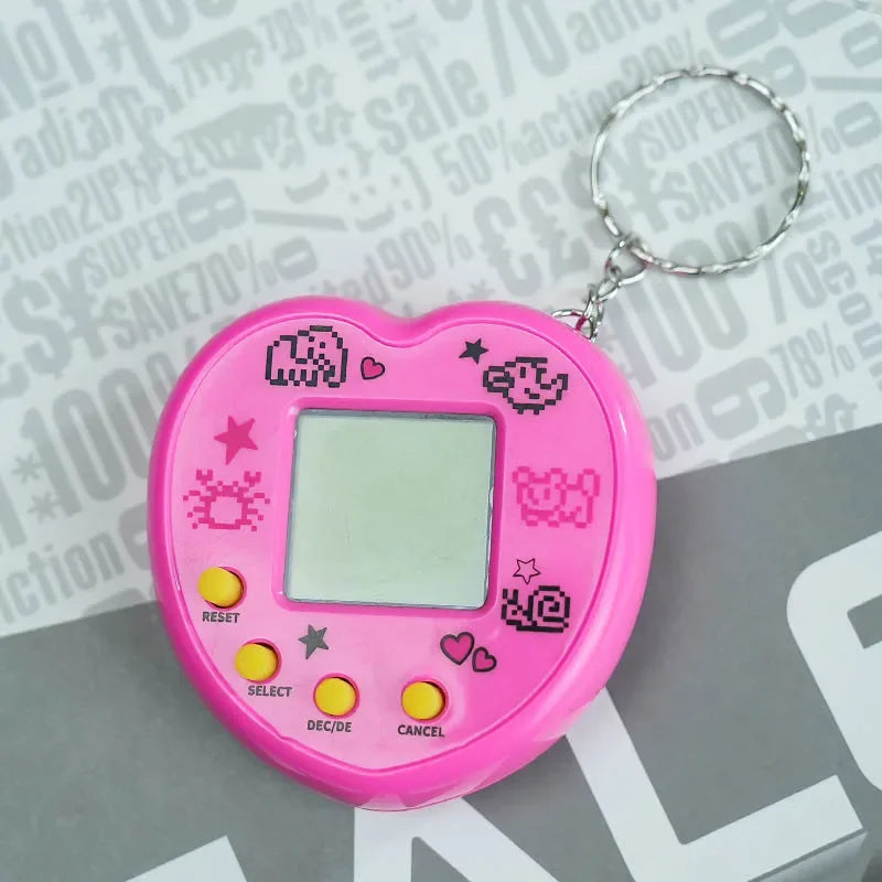 Elektronisches Tamagotchi-Spielzeug als Schlüsselanhänger in Russisch, Original, Deutsch, Spanisch, Polnisch – Elektronische Tiere für Kinder, Spielzeug für Jungen, Pixel-Anhänger