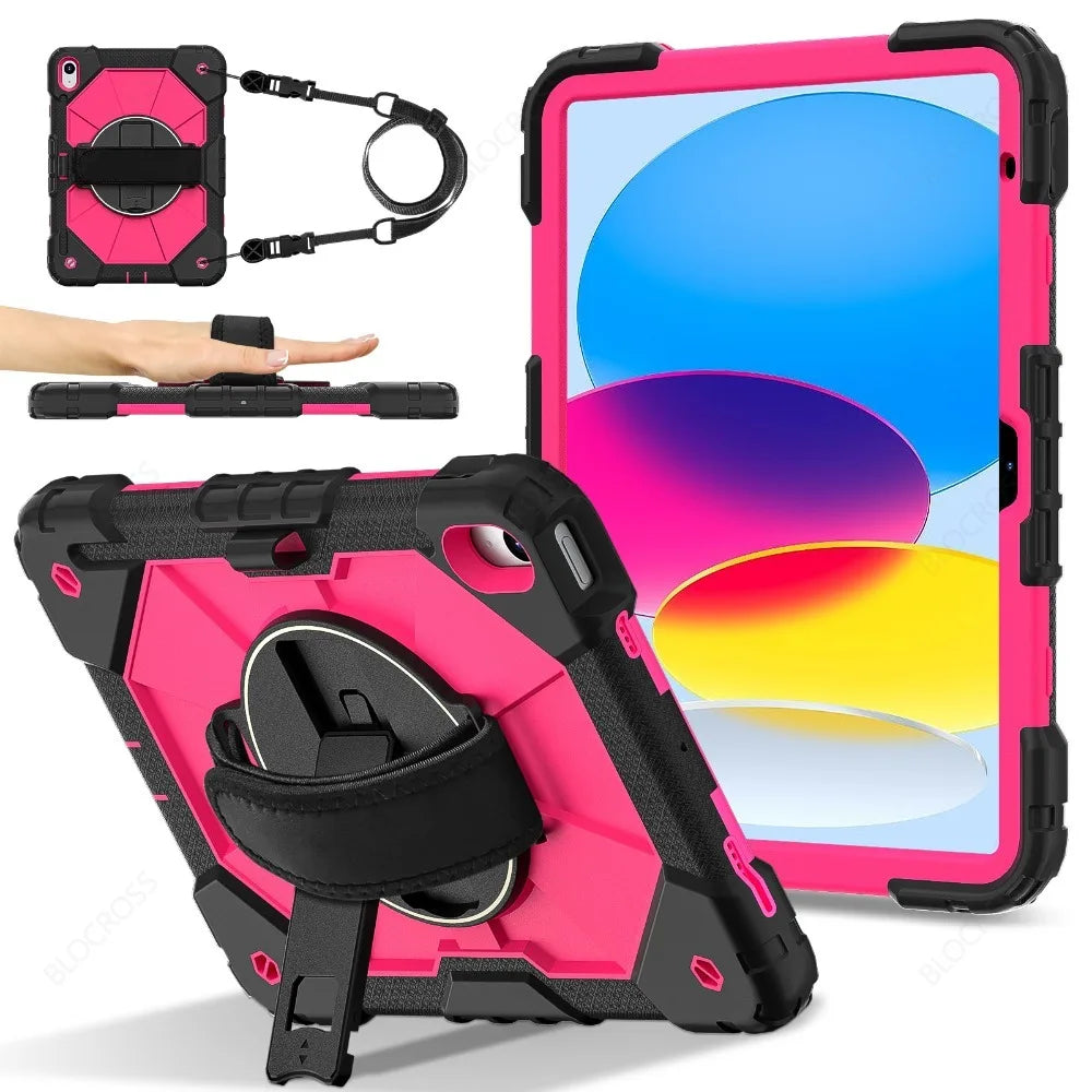 Rüstung Fall Für iPad A16 11th 2025 10th 10,9 2022 Mini 7/6 Kinder Stehen Stoßfest Tablet Abdeckung Für iPad Air 11 10,9 Pro 11 Air 13
