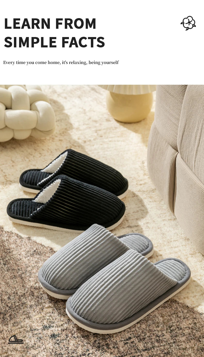 Winter warme Plüsch Herren Hausschuhe rutschfeste weiche Schuhe Komfort flache Ferse Indoor Schlafzimmer Paar Hausschuhe für Zuhause Schuhe im Herbst
