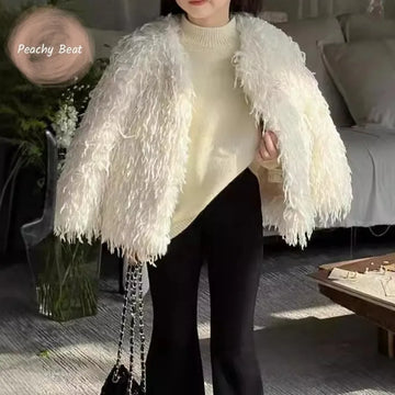 Mode Baby Mädchen Faux Pelz Jacke Dicke Outwear Infant Kleinkind Teenager Kind Winter Herbst Einfarbig Mantel Baby Kleidung 2-12Y