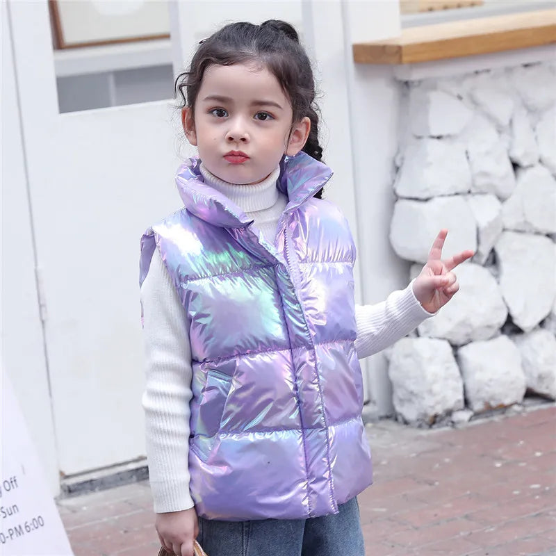 2023 mädchen Unten Westen 3-14 Jahre Alte Kinder Kleidung Für Mädchen Jungen Warme Oberbekleidung Mantel Herbst Mode Teenager kinder Jacken Weste