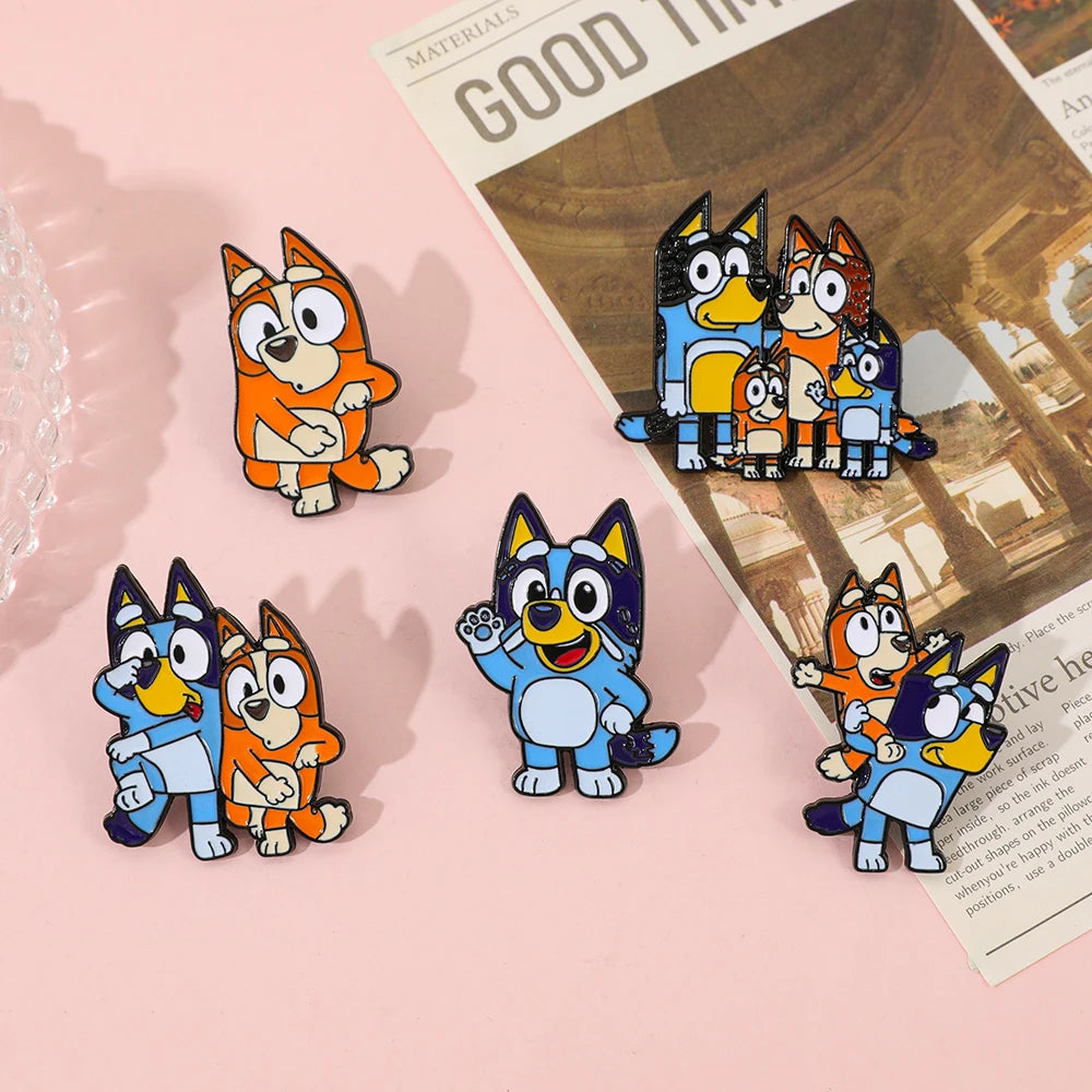 Bluey & Bingo Emaille-Pins Set