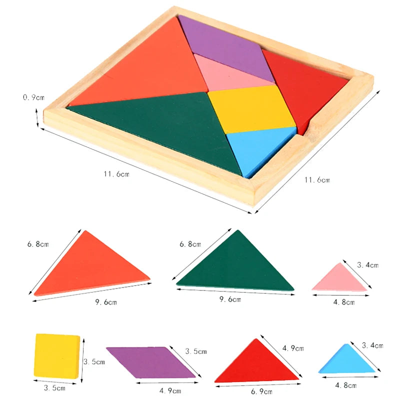 Hölzernes Tangram-Puzzle-Spielzeug