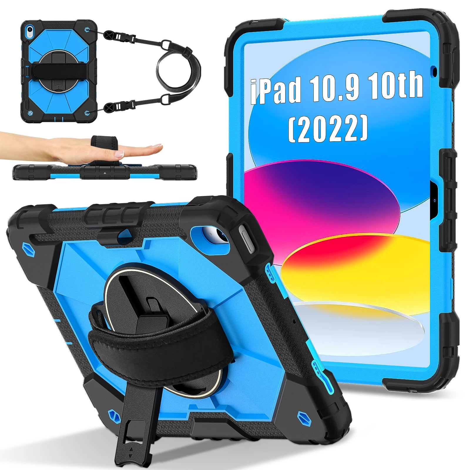 Rüstung Fall Für iPad A16 11th 2025 10th 10,9 2022 Mini 7/6 Kinder Stehen Stoßfest Tablet Abdeckung Für iPad Air 11 10,9 Pro 11 Air 13