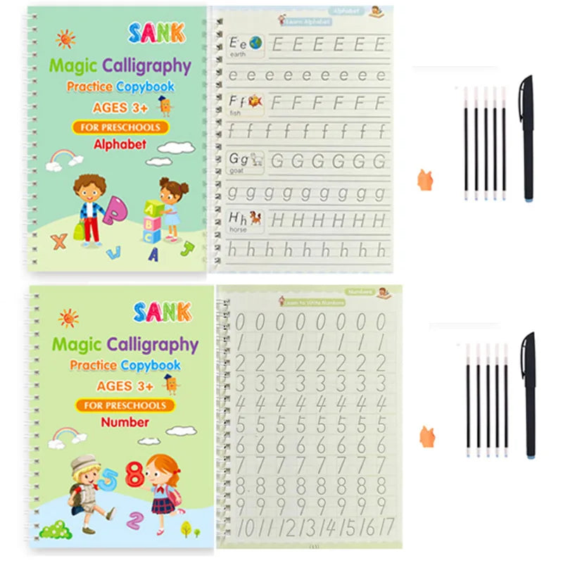 Sank Magic Practice Copybook Stift Vorschulkinder Kalligraphie Englische Version Kostenloses Abwischen Kinder Wiederverwendbares Schreibbuch