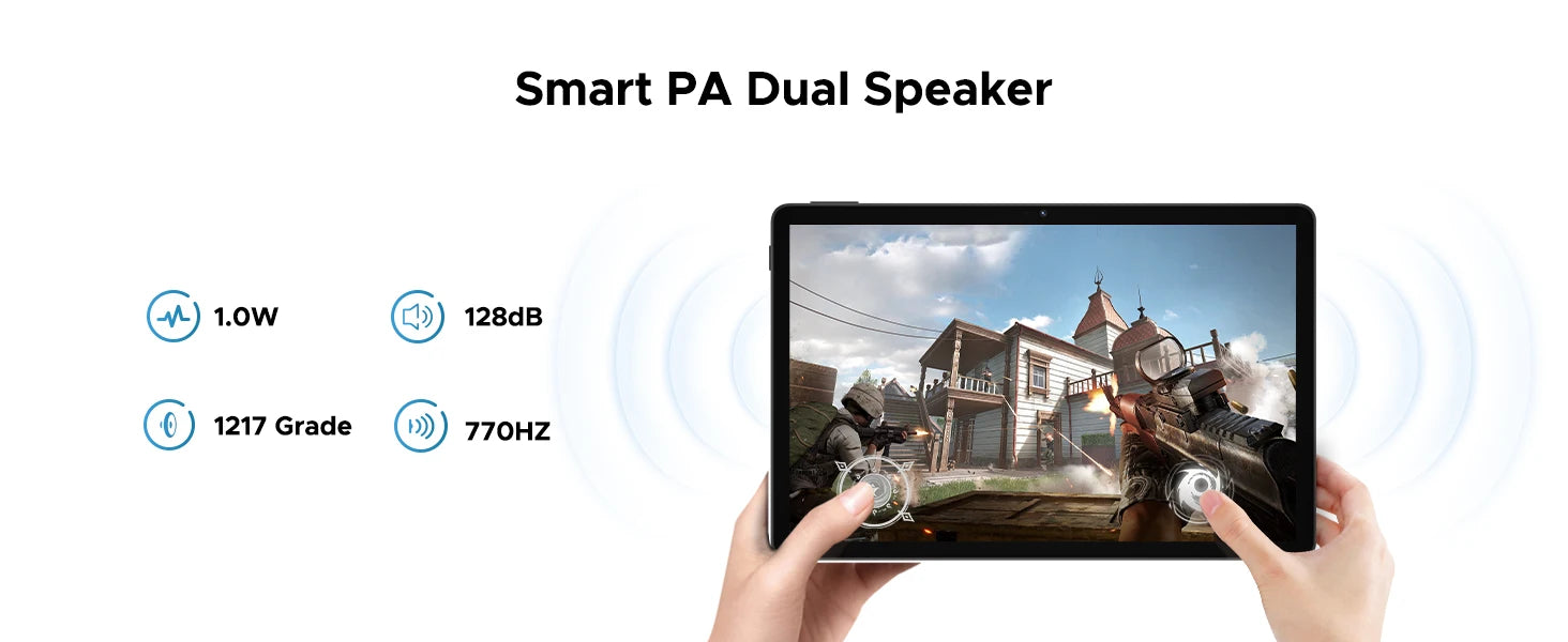 DOOGEE U11 Tablet 11 Zoll Ultra-Klares 90Hz Display 16GB 128GB 8580mAh Akku Unisoc T7200 Dual-Lautsprecher Widevine L1 Android 16 Pad
