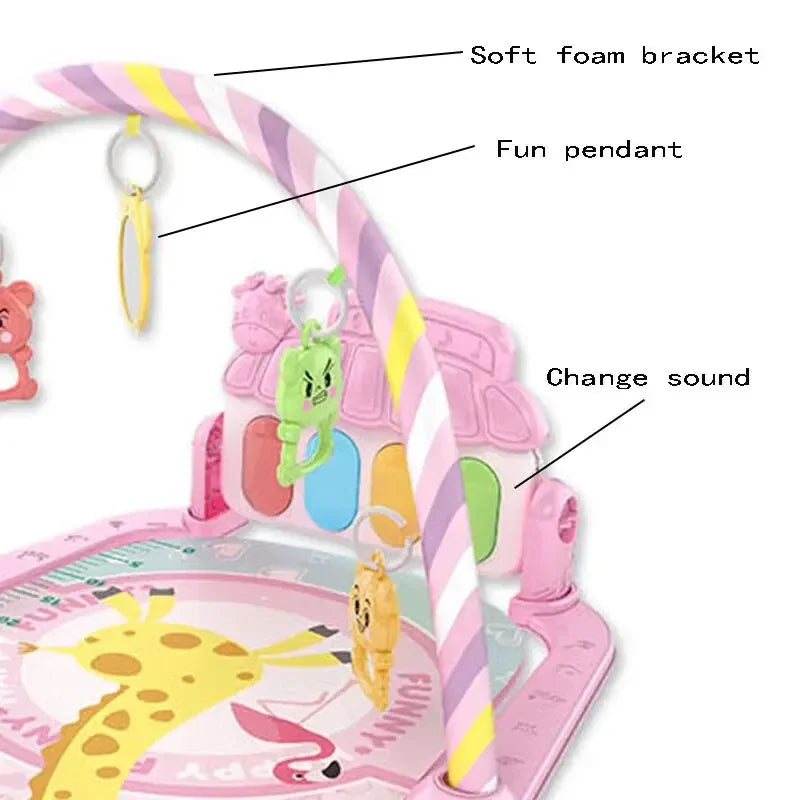 Baby 0-1 Jahre alt Baby Fitness Stand Pedal Klavier Spielzeug Neugeborenen Musik Pedal Klavier Fitnessgeräte Bettglocke Spielzeug