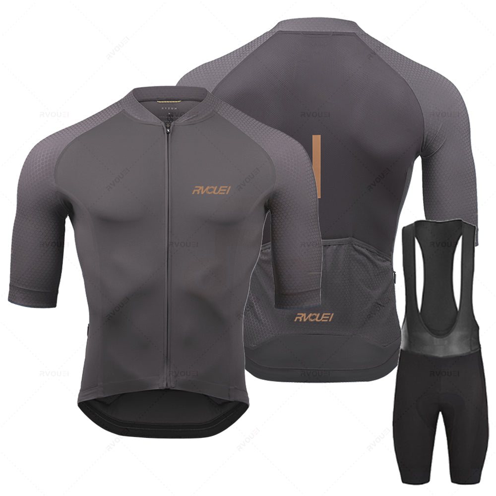 2023 Rvouei Pro Team Cycling Clothing Men New Road Bike Wear Racing Clothing Breathable Cycling Jersey Set Ropa Ciclismo Maillot