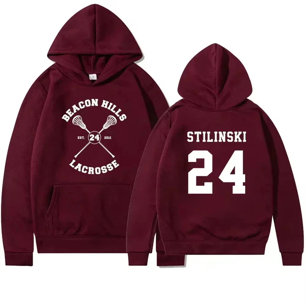Teen Wolf Hoodie Beacon Hills Stilinski 24 Lahey McCall Pullover Tv Show Kapuzenpullover Hip Hop Hoodies Streetwear Top