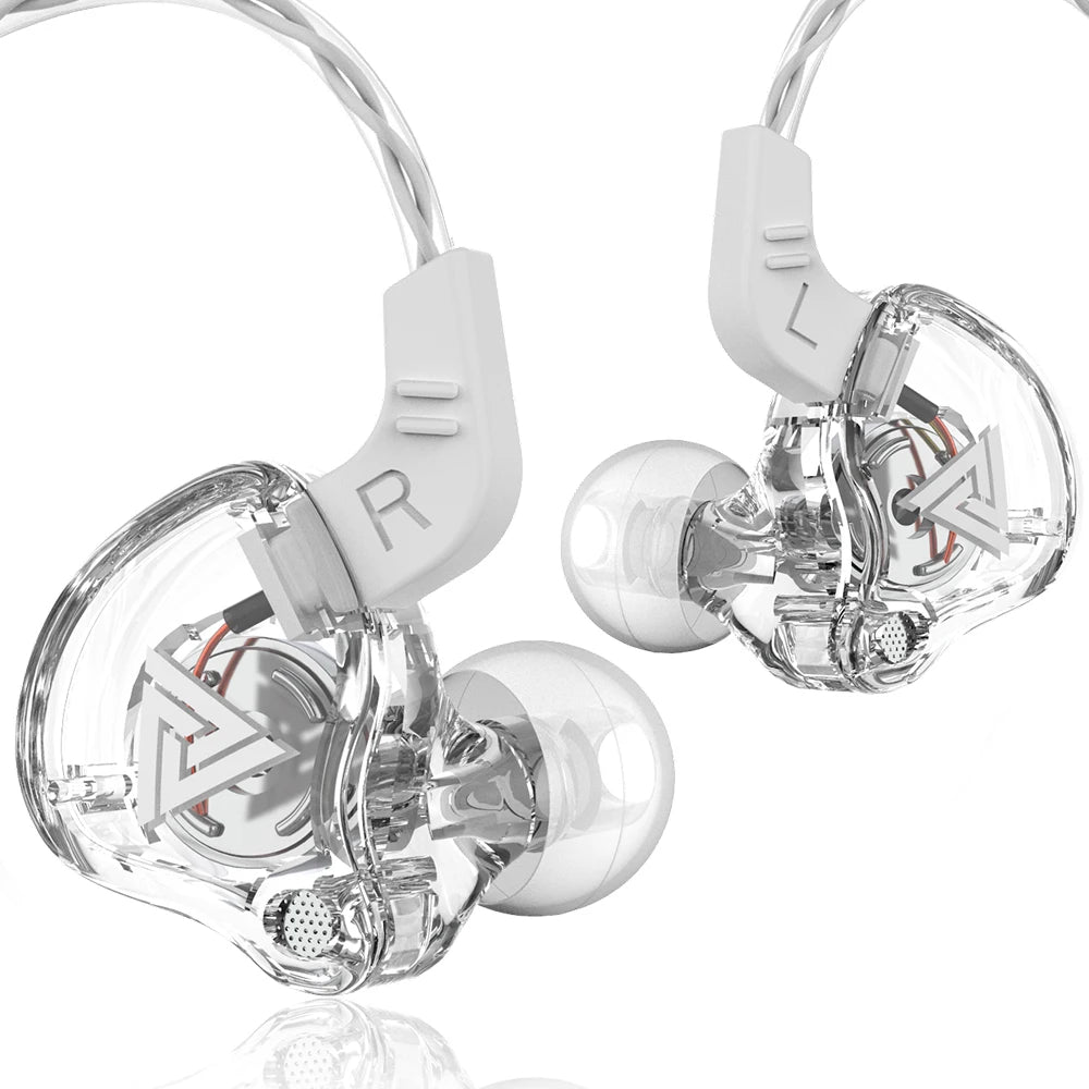 Original QKZ AK6 In-Ear Headphones 6 Dynamic Driver Unit Earphones with Microphone Stereo Sports HiFi Subwoofer Headset Monitor Earbuds