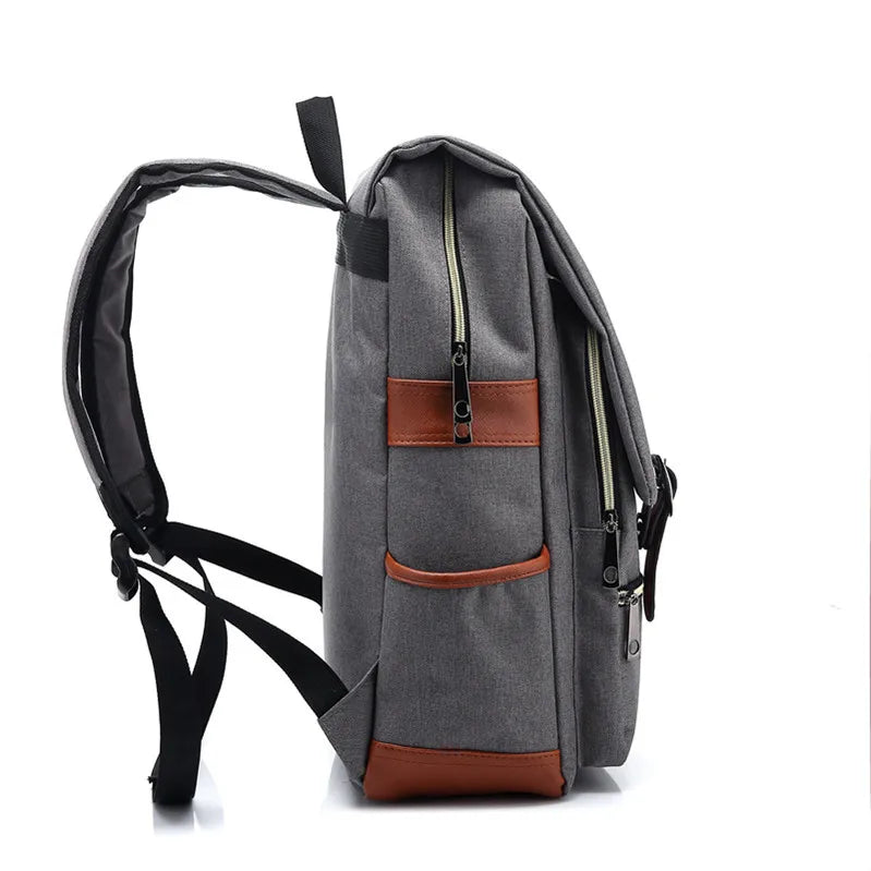 Teens Vintage Canvas Laptop Backpack